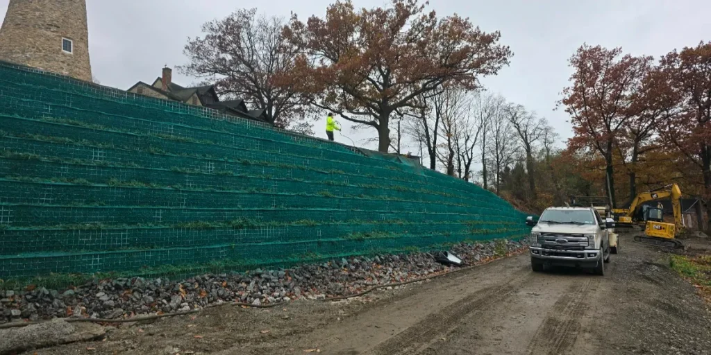 Erosion control construction site in WNY